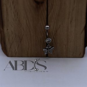 پیرسینگ ناف اویز پروانه