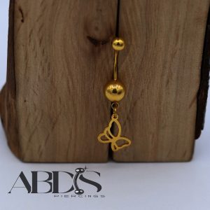 پیرسینگ ناف اویز پروانه