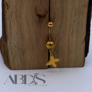 پیرسینگ ناف اویز پروانه