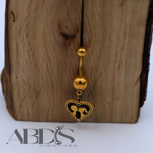 پیرسینگ ناف اویز قلب