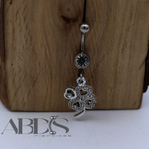 پیرسینگ ناف اویز گل قلبی