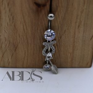 پیرسینگ ناف اویز دار
