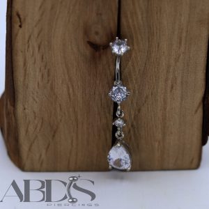 پیرسینگ ناف اویز دار نگینی