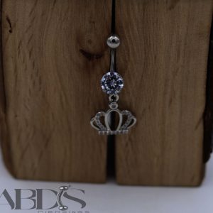 پیرسینگ ناف اویز تاج