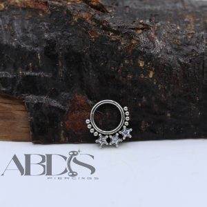 پیرسینگ حلقه ای گوش ستاره دار