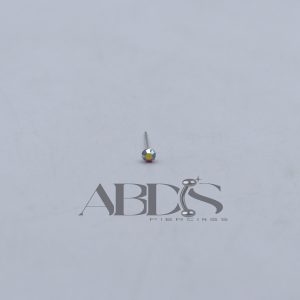 پیرسینگ میخی بینی نگین رنگی