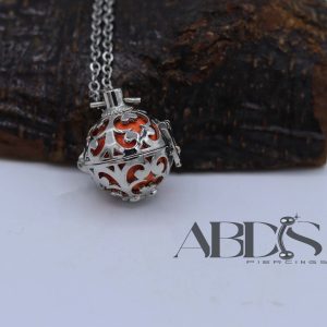 گردنبند مدل گوی داخل قفس
