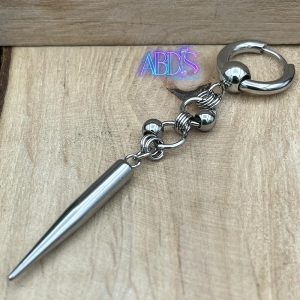 پیرسینگ گوش آویزدار مدل اسپایک (استیل ضد حساسیت - ۱۱ میل)