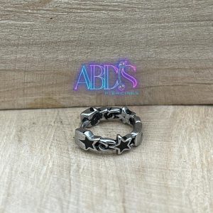 پیرسینگ گوش حلقه‌ای ۱۰ میل طرح ستاره استیل ضد حساسیت