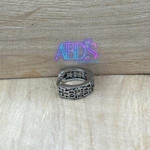 پیرسینگ گوش حلقه ای استیل ضد حساسیت طرح اسلیمی گوتیک