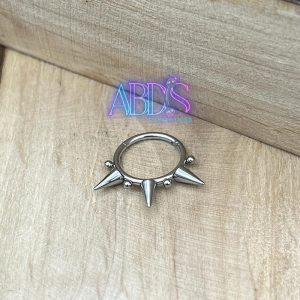 پیرسینگ سهکاره سپتوم، اسمایل و دایس گوش مدل اسپایک استیل - اکسسوری آبدیس پیرسینگ سهکاره سپتوم، اسمایل و دایس گوش مدل اسپایک استیل - اکسسوری آبدیس